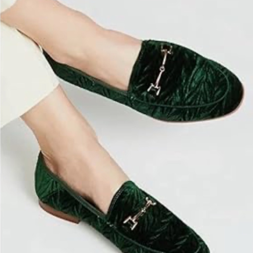 Sam Edelman Emerald Velvet Loafers - Picture 2 of 6